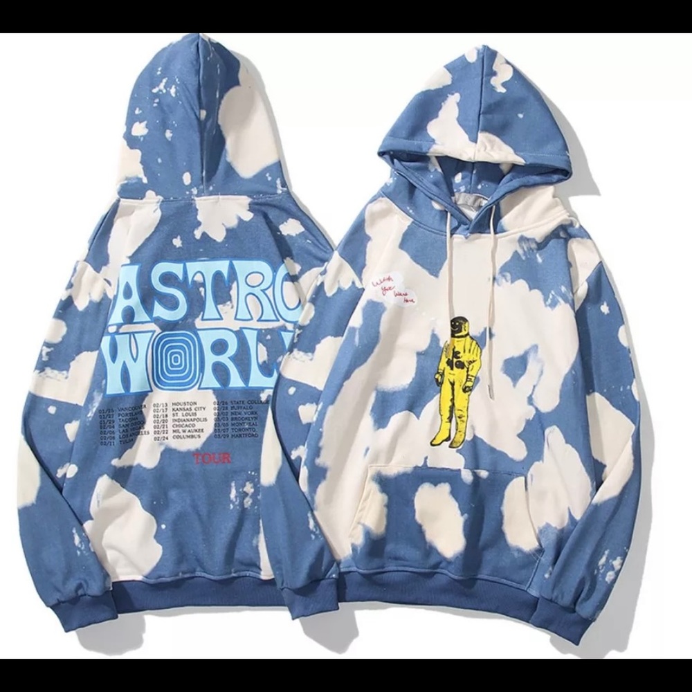 Blue Tie Dye Travis Scott Merch